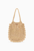 Marina Raffia Flat Tote - Natural