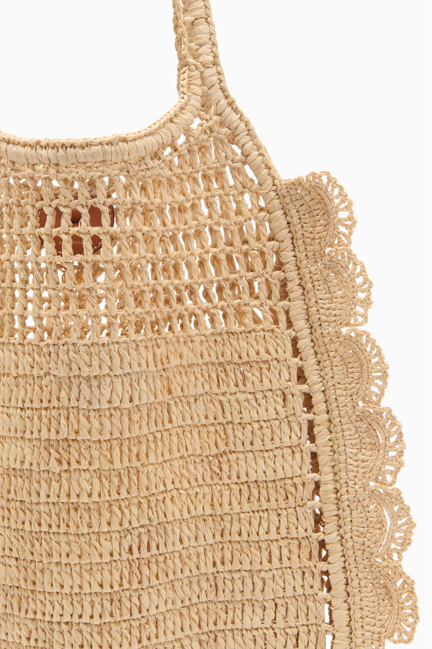 Marina Raffia Flat Tote - Natural