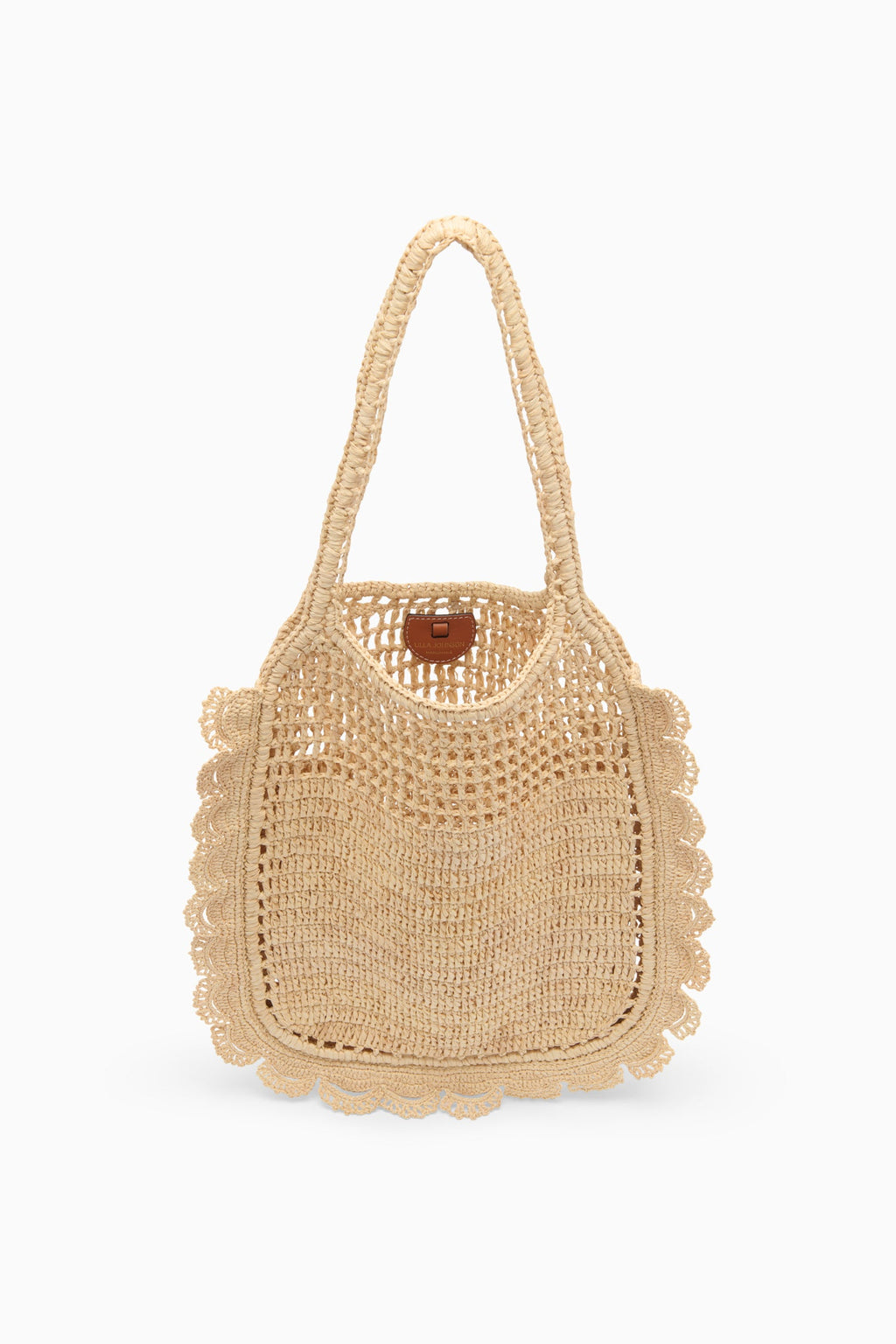 Marina Raffia Flat Tote - Natural