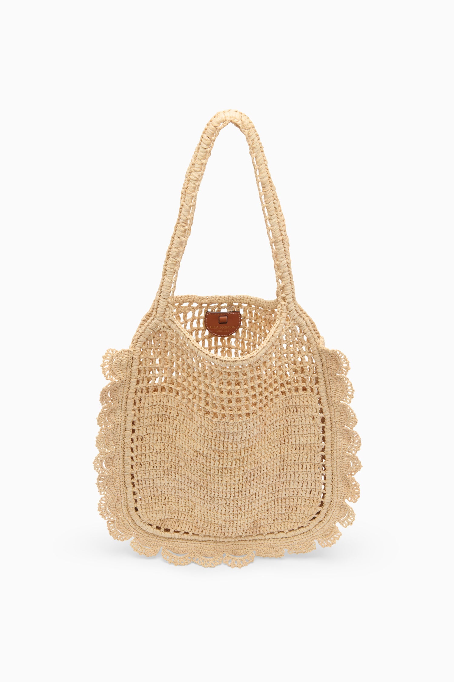 Marina Raffia Flat Tote - Natural