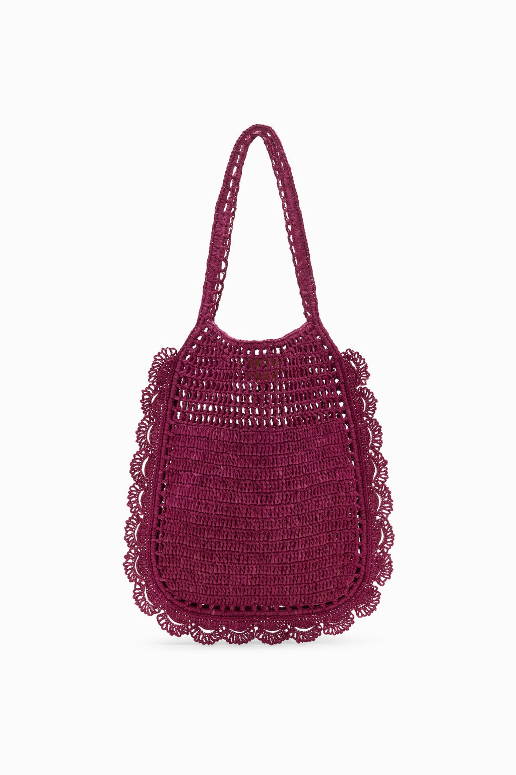 Marina Raffia Flat Tote - Orchid
