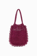 Marina Raffia Flat Tote - Orchid
