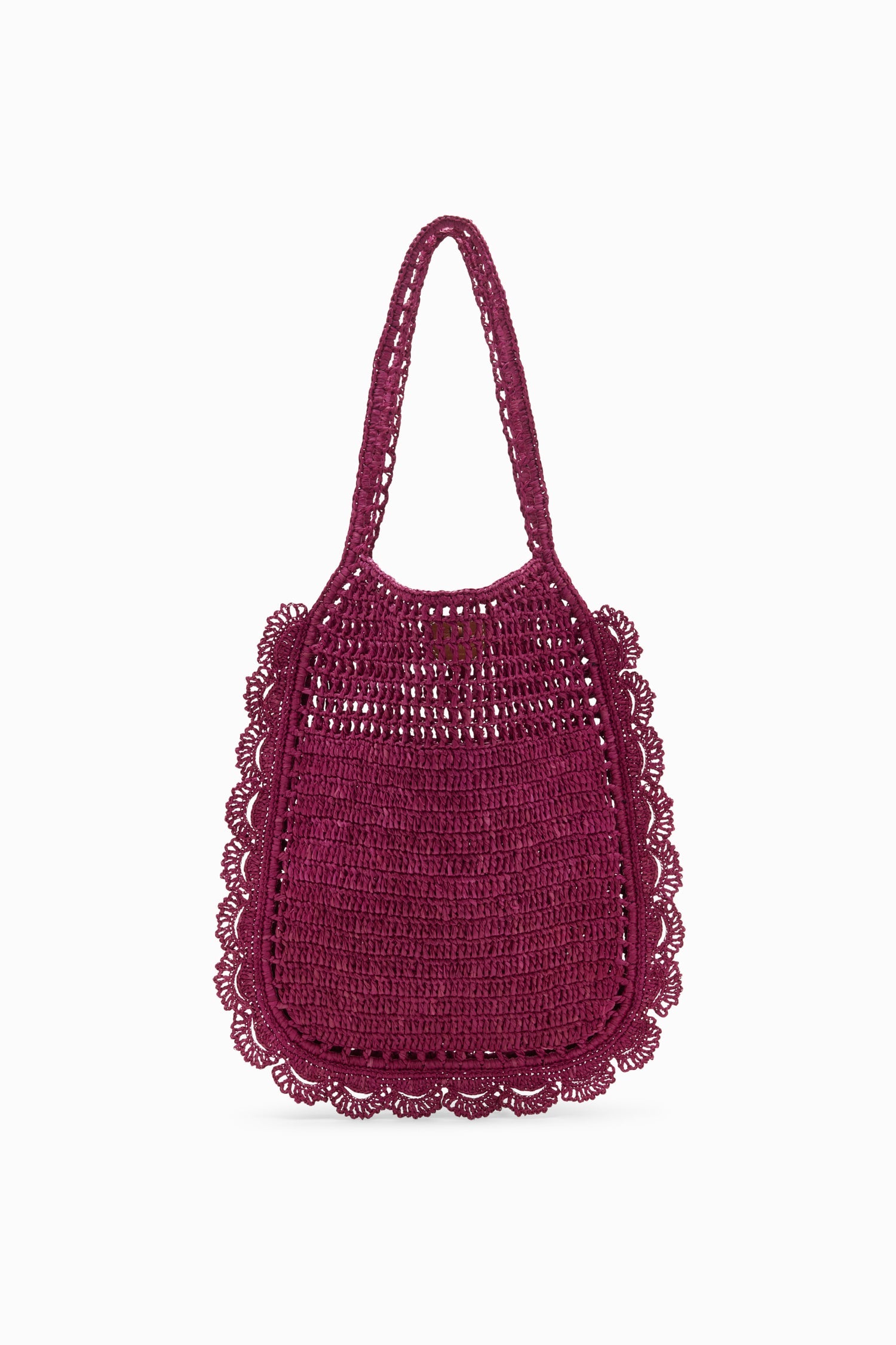 Marina Raffia Flat Tote - Orchid