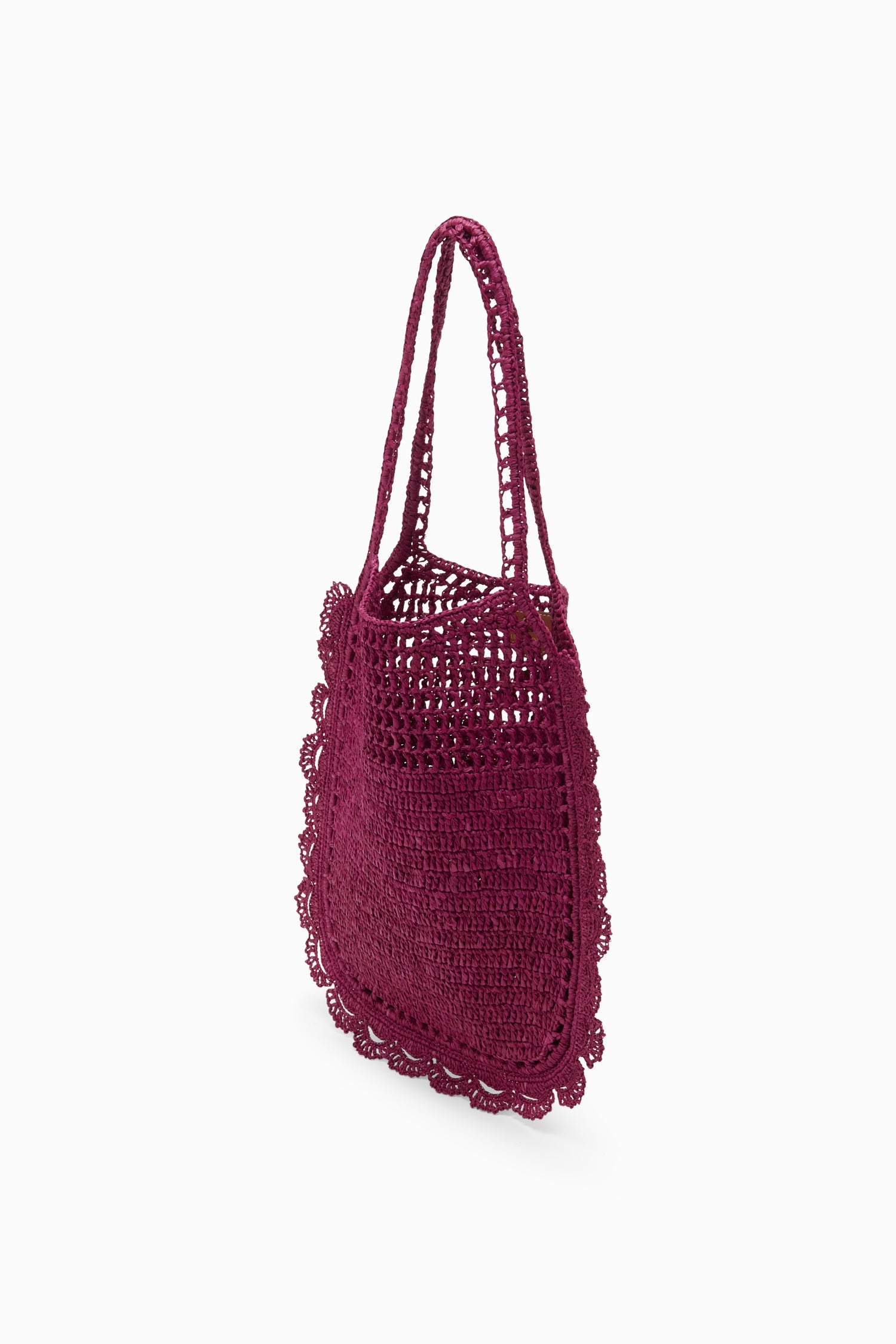 Marina Raffia Flat Tote - Orchid